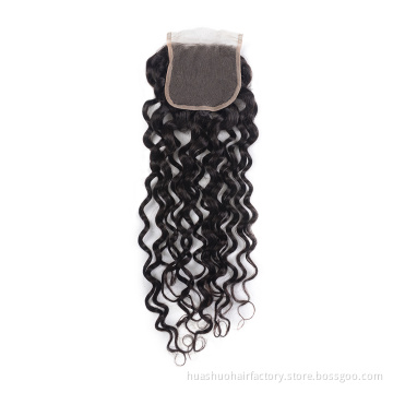 Huashuo Highest Discounts Cheap Human Hair Natural Straight Lace Closures For Sale